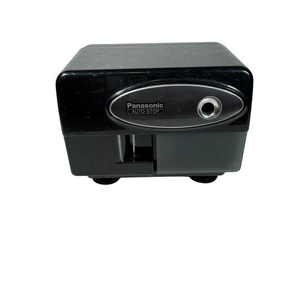 Panasonic Electric Pencil Sharpener KP-310 Auto-Stop Black Tested Works - Picture 1 of 7